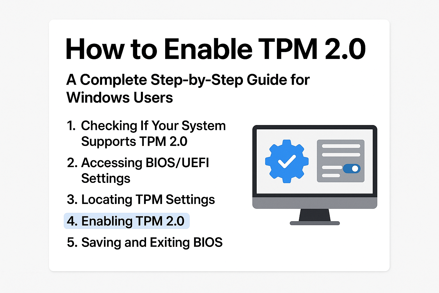 How to Enable TPM 2.0